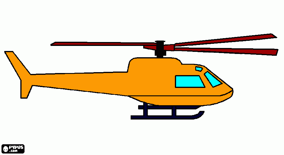 helicopter coloring page