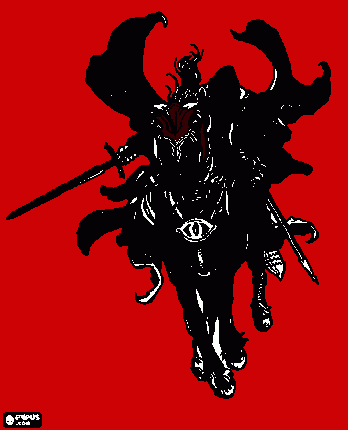 hello george its the black rider coloring page