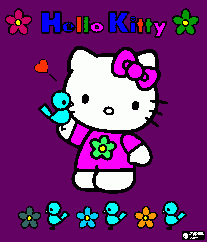  Hello Kiitty coloring page