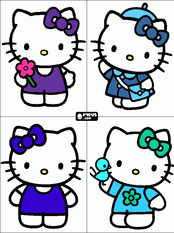 hello kittty coloring page