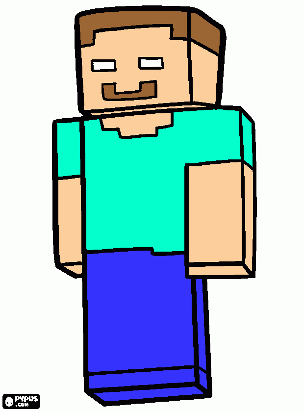 Herobrine ahhhhhhhhh coloring page