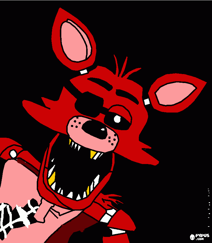 hi im foxy!!! coloring page
