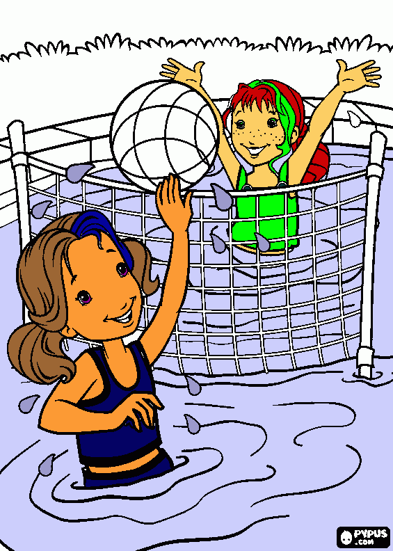 hi volle7y ball! coloring page