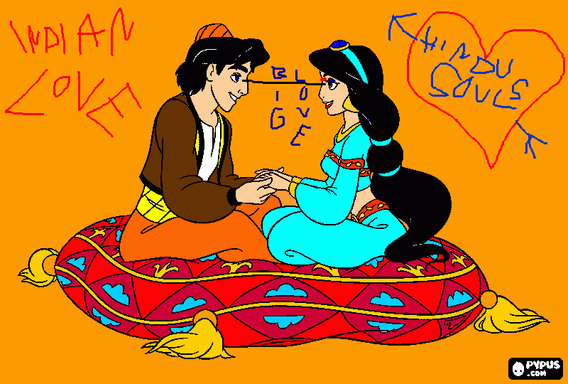 hindu colors coloring page