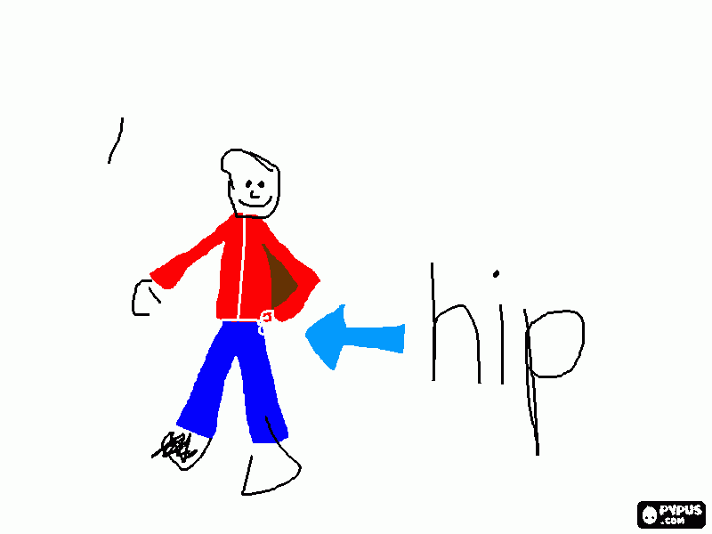 hip coloring page