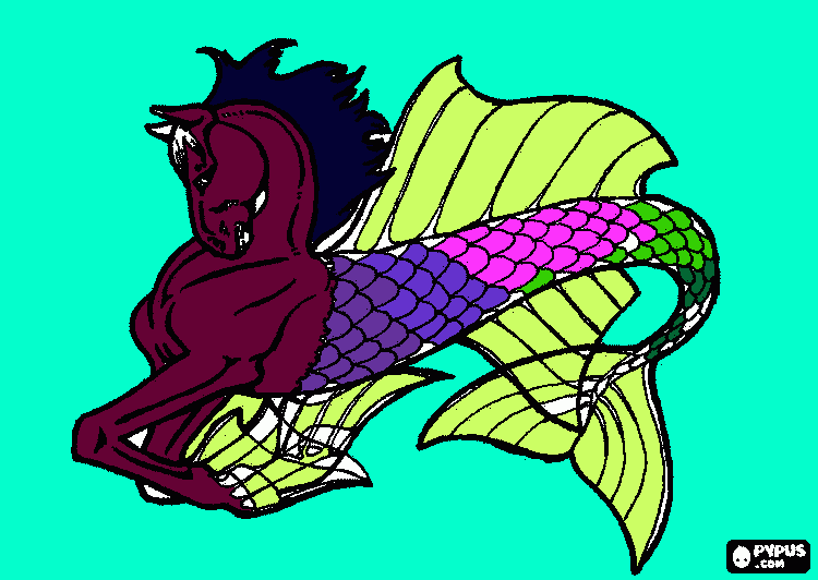 hipocampo coloring page