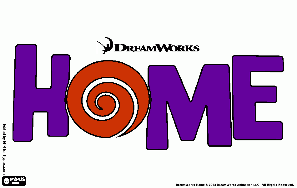 home logo coloring page