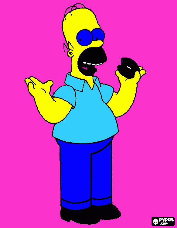 homer doh! coloring page