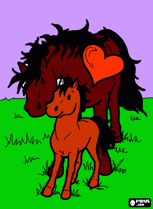 Horse colorating coloring page