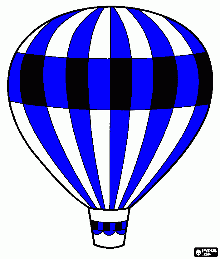 hot air balloon coloring page