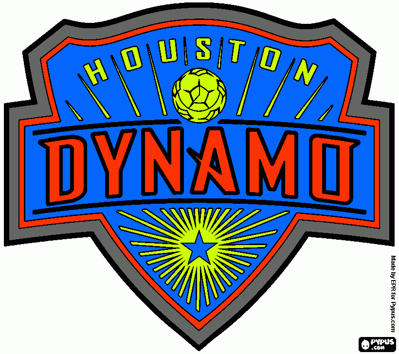 Houston Dynamo, professional football team  coloring page