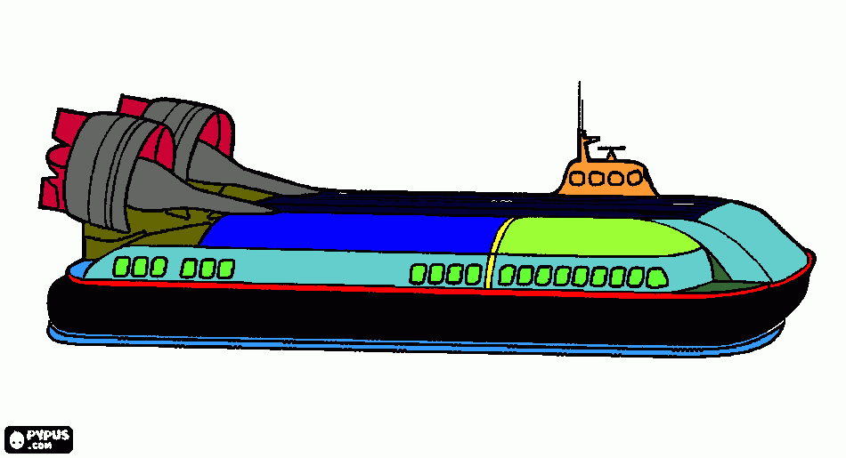 hovercraft coloring page