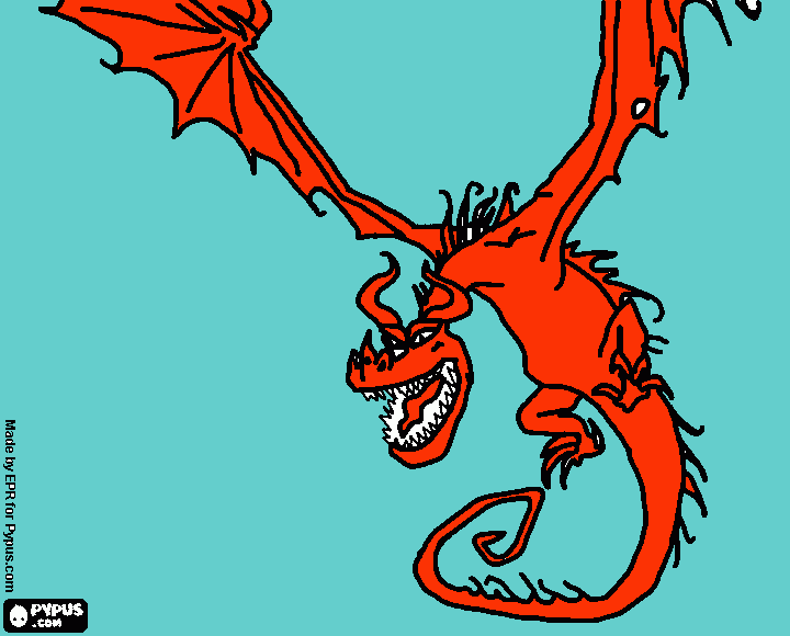 how tgo train you dragon# coloring page