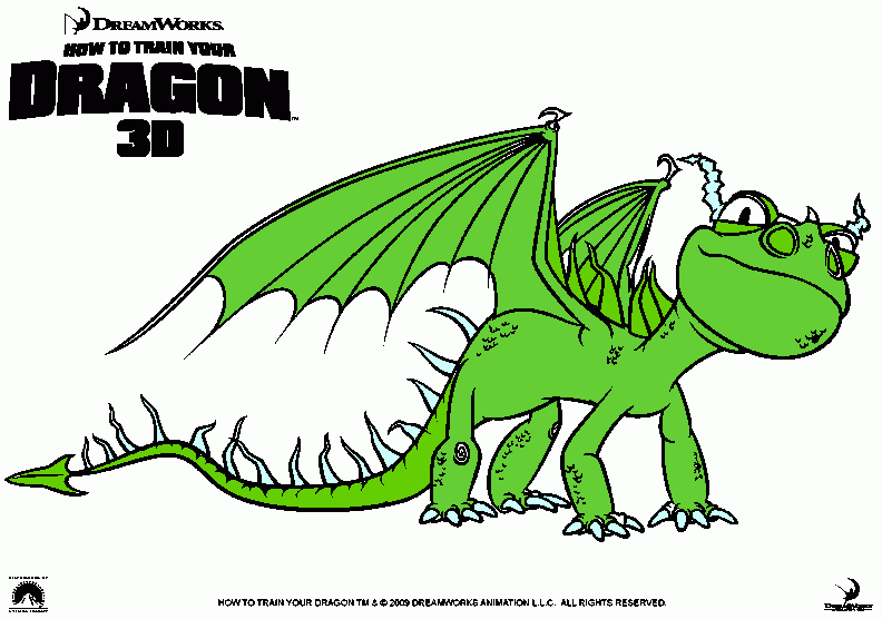 How to train your dragon colouring coloring page