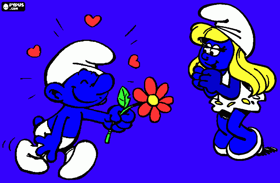 i puffi coloring page