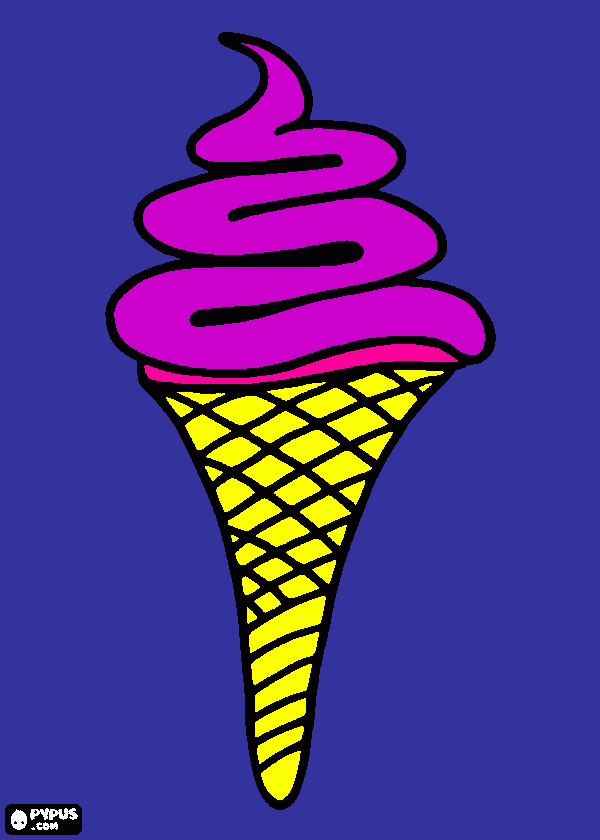 ice cream cone coloring page