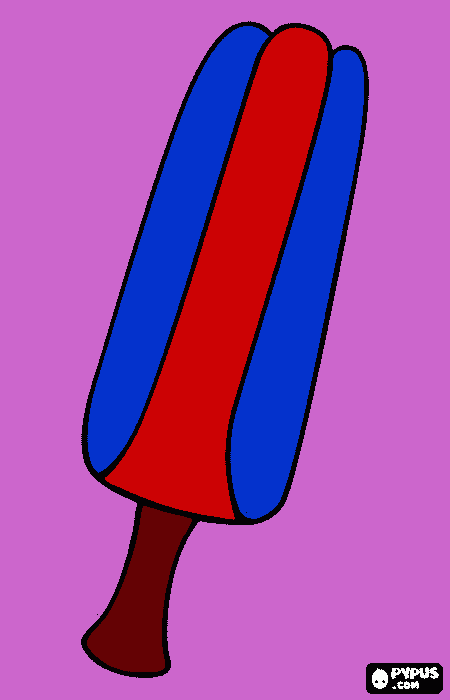 Ice pop coloring page