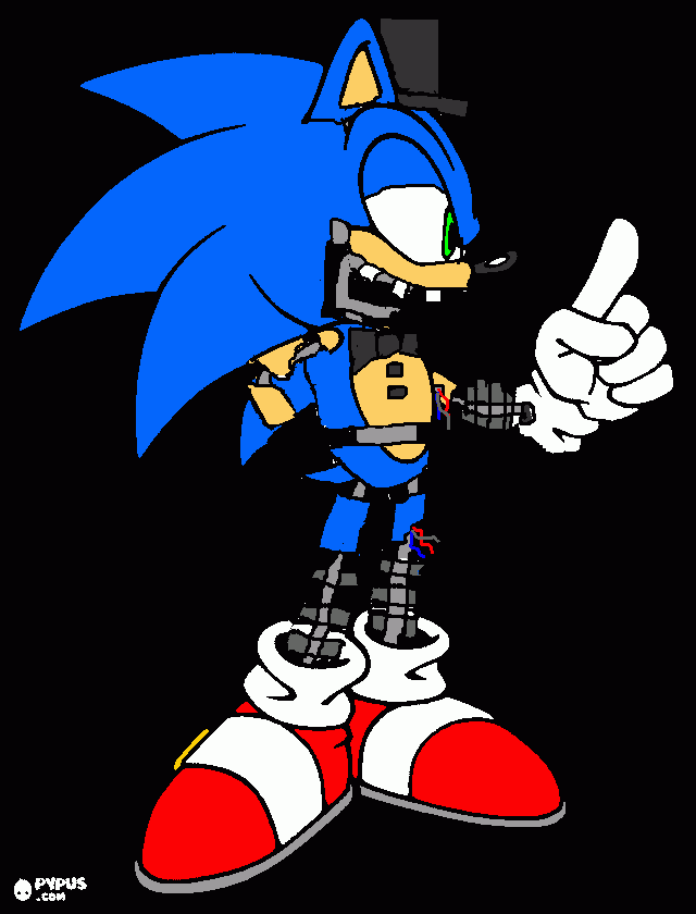 Ignited Sonic coloring page