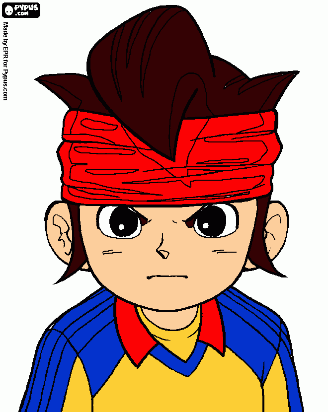 inazuma eleven coloring page