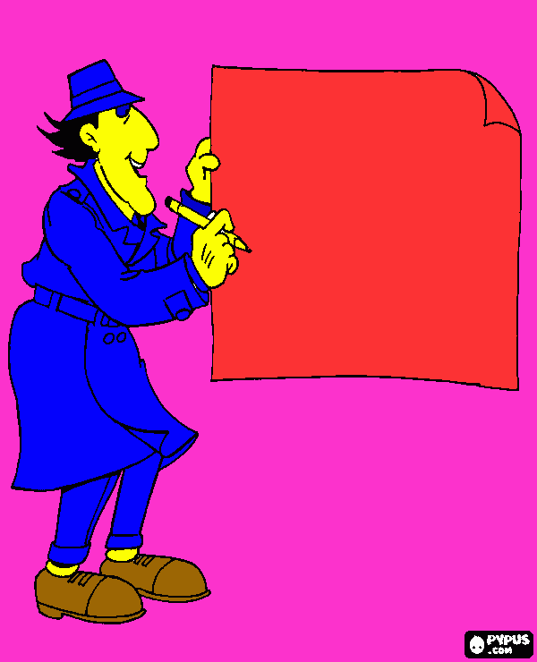 inspector gadget coloring page