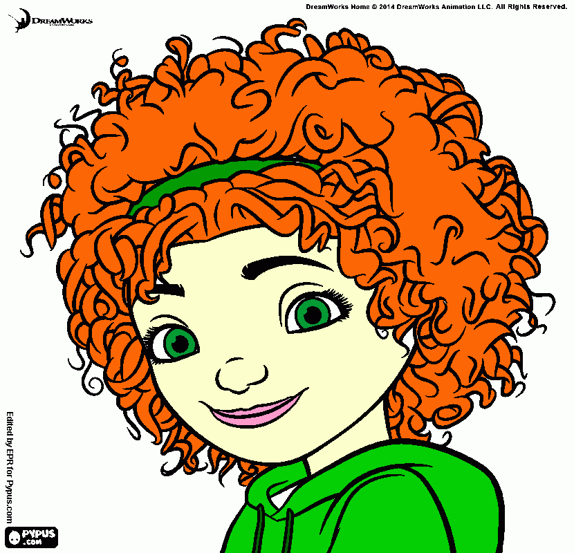 Irish Lass coloring page