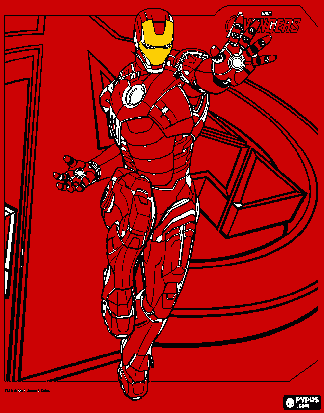 iroman coloring page