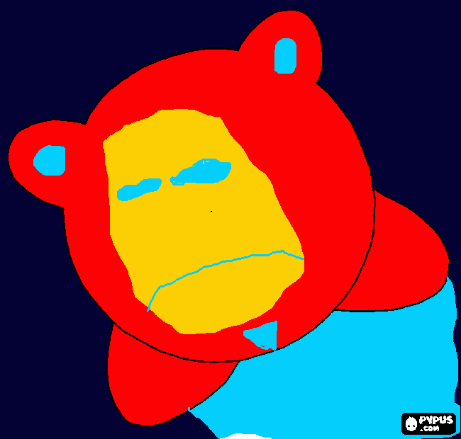 iron kirby coloring page