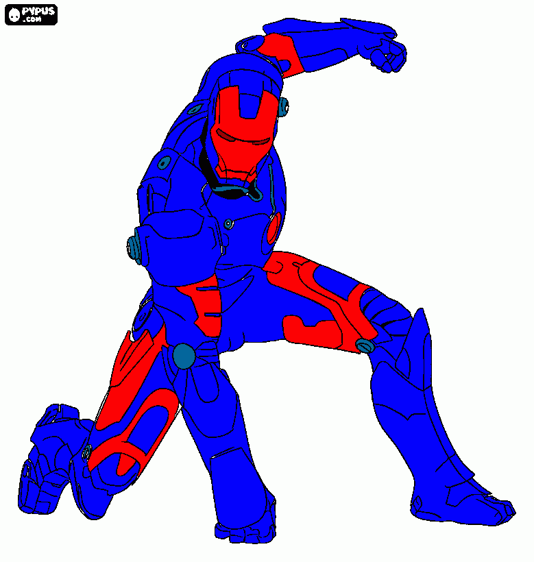 iron man armor descricion coloring page