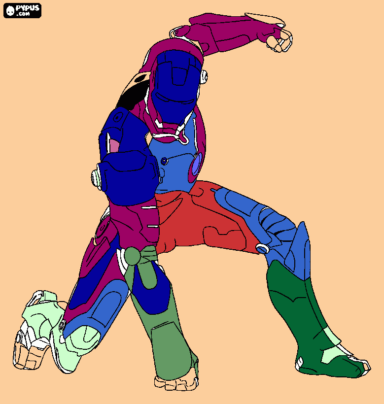 iron man coloring page
