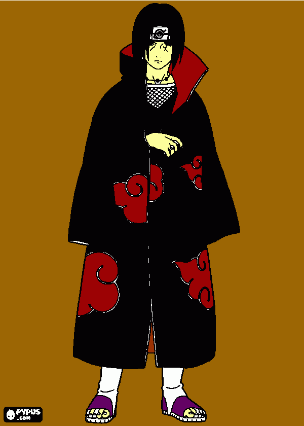 itahi uchiha  coloring page