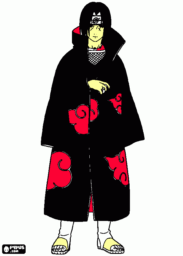 itatch uchiha coloring page
