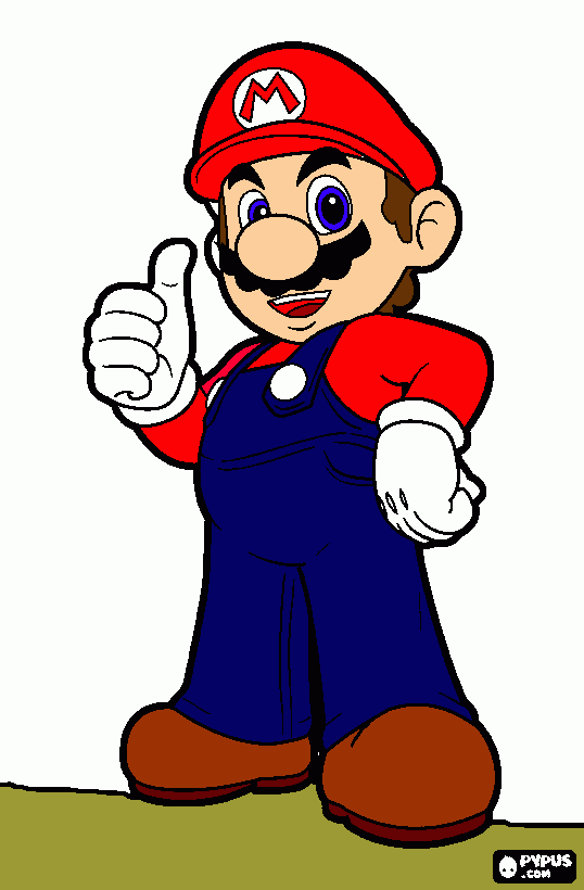 Its a me, MARIO! coloring page