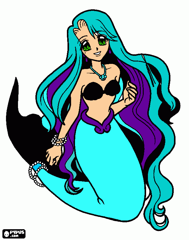 It's me as a rainbow mermaid!!!!! coloring page