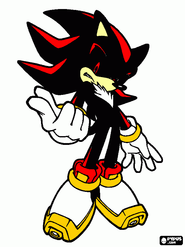 it's SHADOW EXE. coloring page