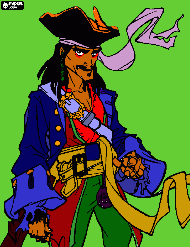 jack sparrow coloring page