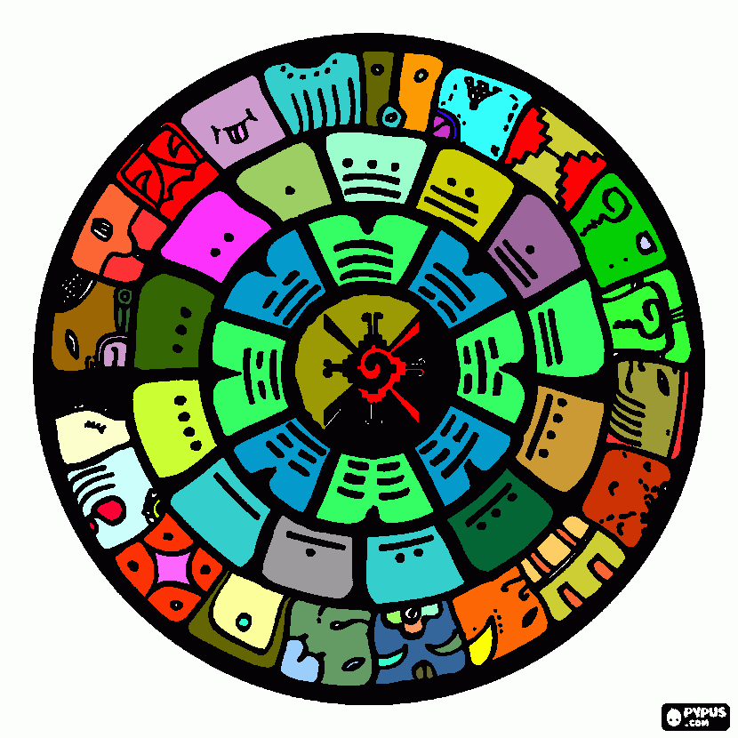 Jack's Mayan Calendar coloring page
