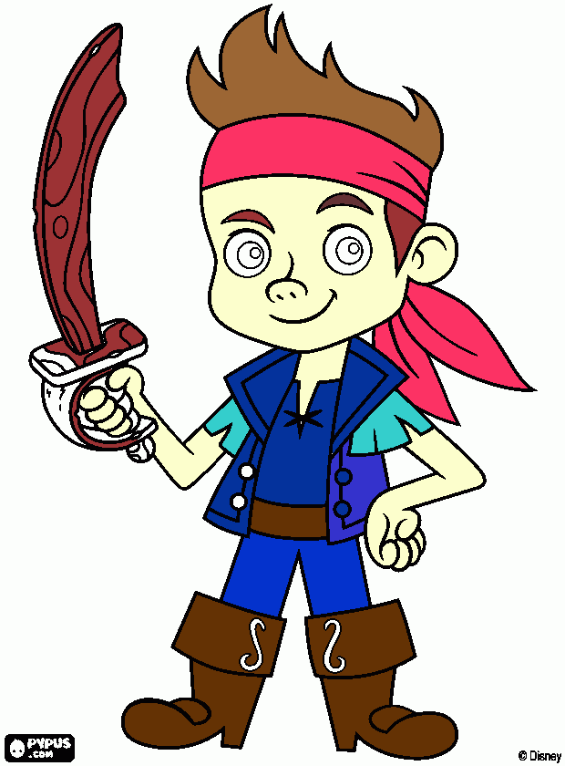 Jake the pirate coloring page