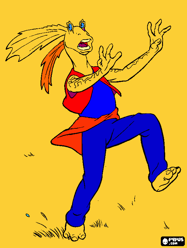 Jar Jar coloring page