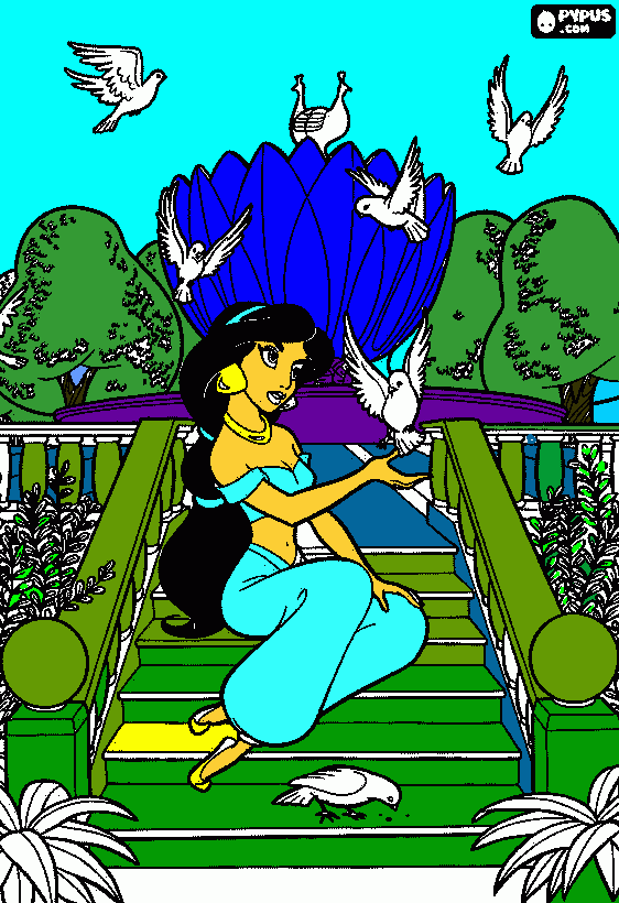 Jasmine coloring page