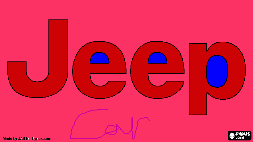 Jeep car coloring page
