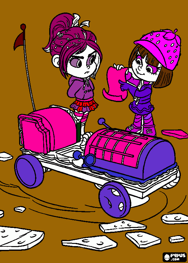 Jennifer and Delilah coloring page