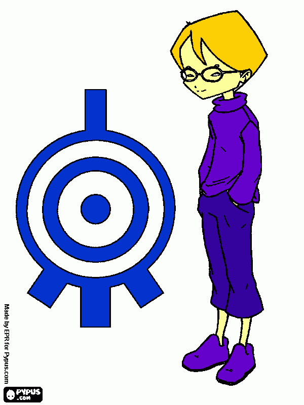 Jeremy wears purple! coloring page
