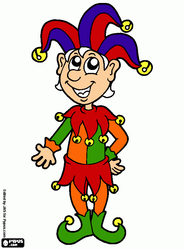 Jester coloring page, printable Jester