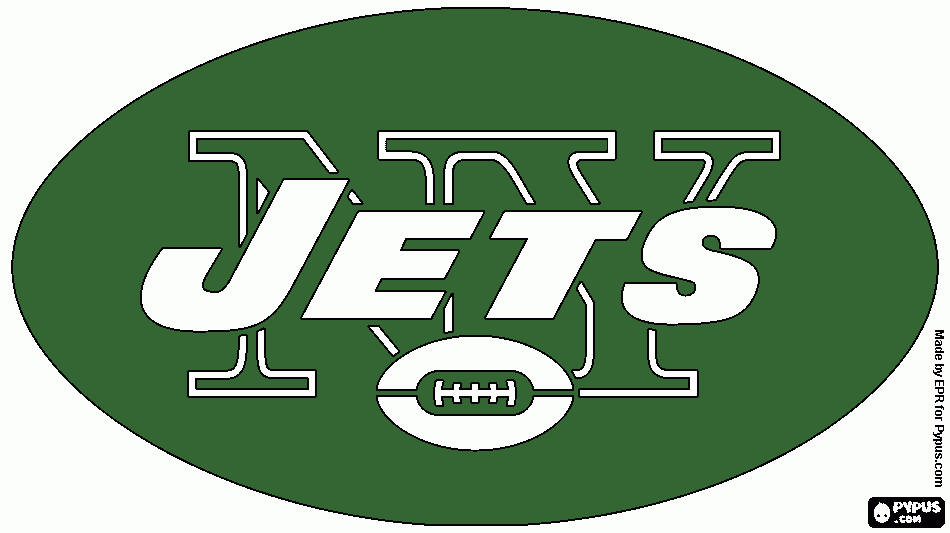 jets foot coloring page