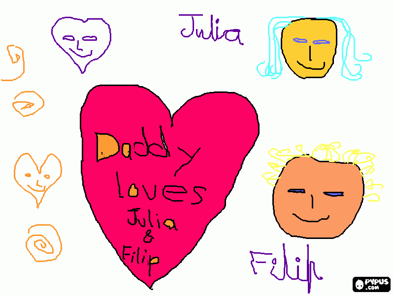 julia and filip 2 coloring page