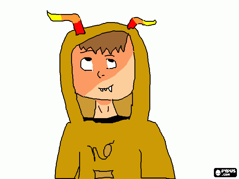 Just a little doodle of me as a troll coloring page