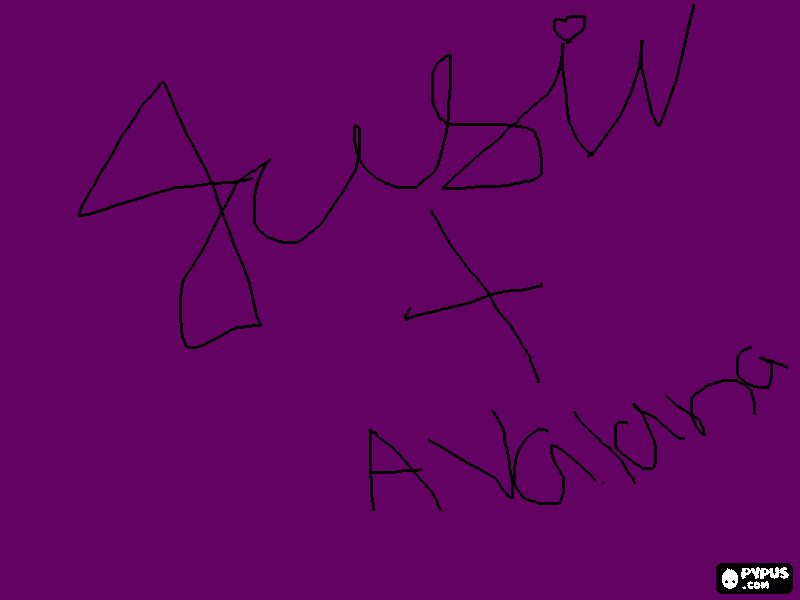 justin bieber and avalanna coloring page