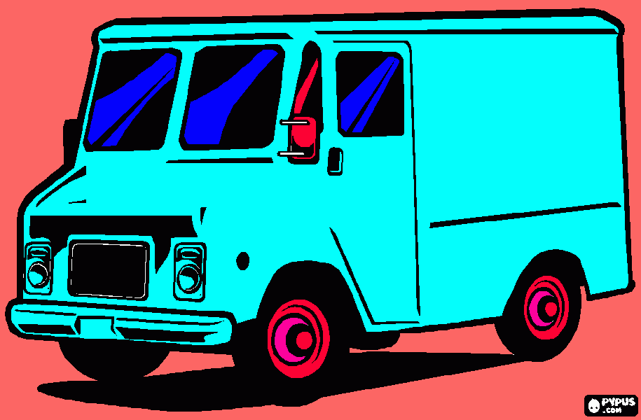 kamion coloring page
