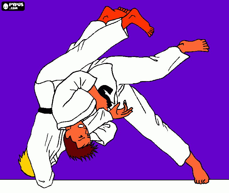 karate coloring page