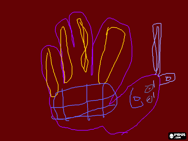 katie handprint  coloring page